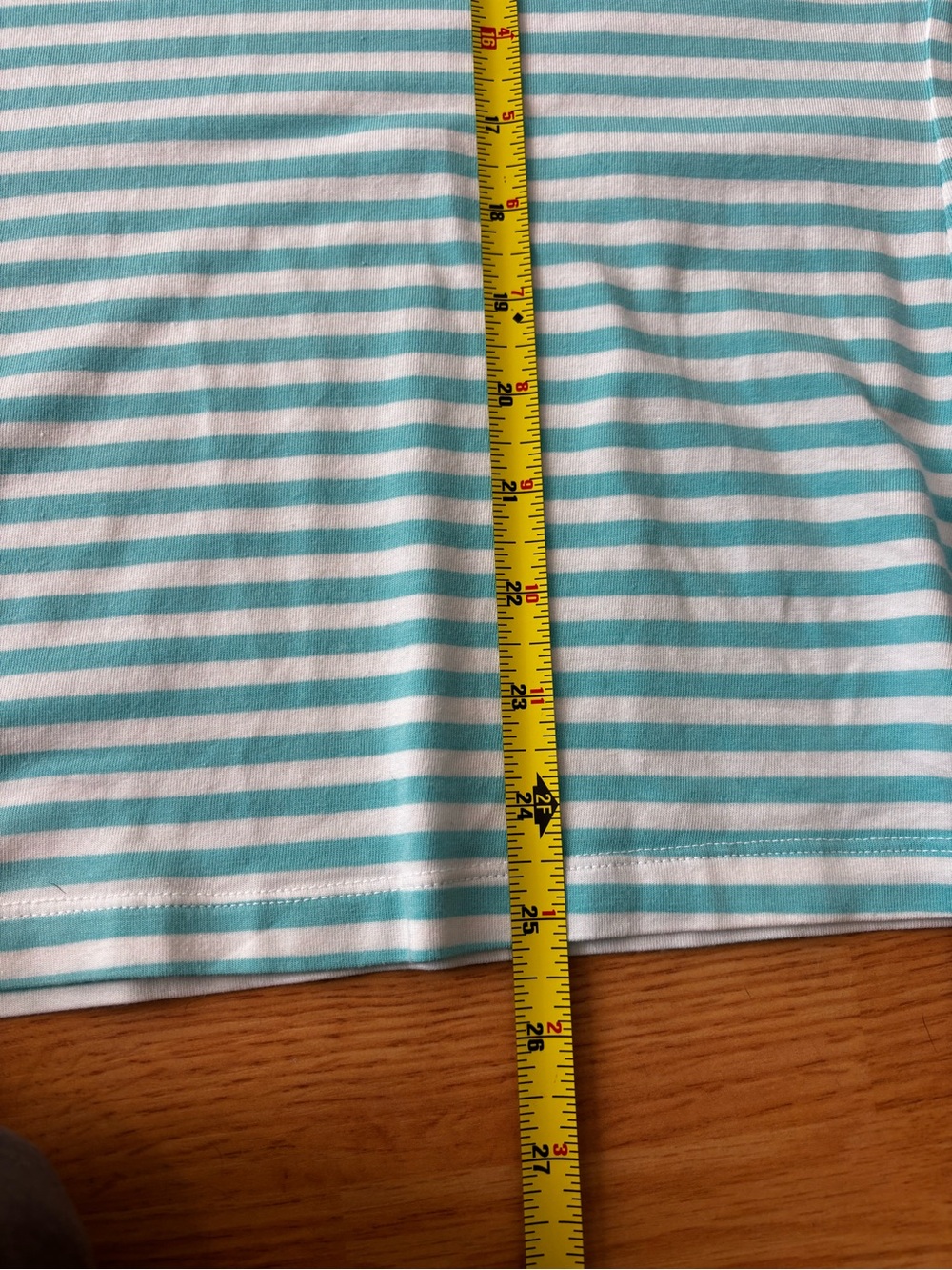 J McLaughlin XL striped 3/4 tee white blue preppy modal cotton blend coastal - Picture 6 of 6